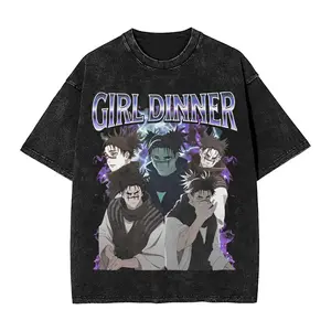 Summer Jujutsu Kaisen Choso Anime  Washed T Shirt Merch Oversize T-Shirts for Men Women Summer Short Sleeve Tee Clothing
