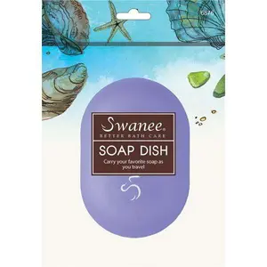 Oval Shape Transparent Portable Soap Dish with Detachable Lid, 4.5x3.25 in, for Travel, Bathroom Home Supplies