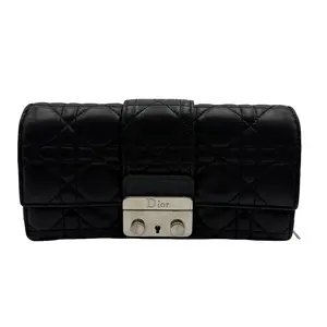 Pre-owned Dior france Mini Bags H1 Miss Rendezvous Cannage Long Wallet H22982