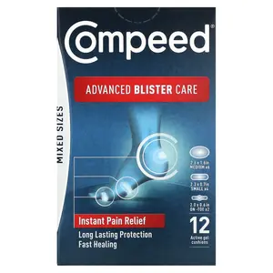 Compeed Advanced Blister Care, Mixed Sizes, 12 Active Gel Cushions