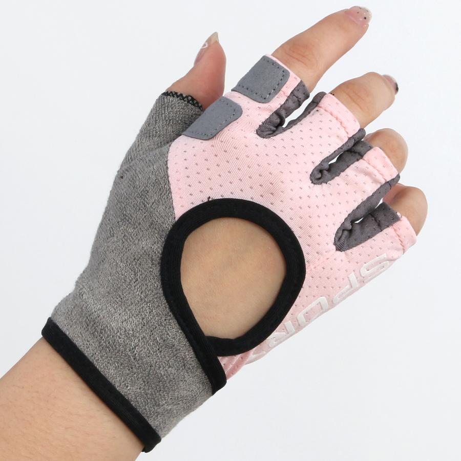 Breathable Half Finger Gym Gloves for Women Men, Anti-Slip Padded Palm Workout Gloves, Fingerless Weight Lifting Gloves for Fitn