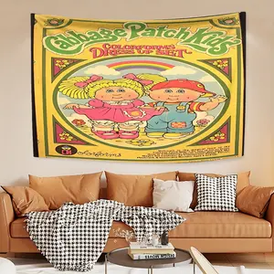 Cabbage Patch design peach velvet tapestry, suitable for the wall decoration of the study by the window leisure area, is a good choice for creating a study room on San Juan Day, suitable for sending friends during the holidays