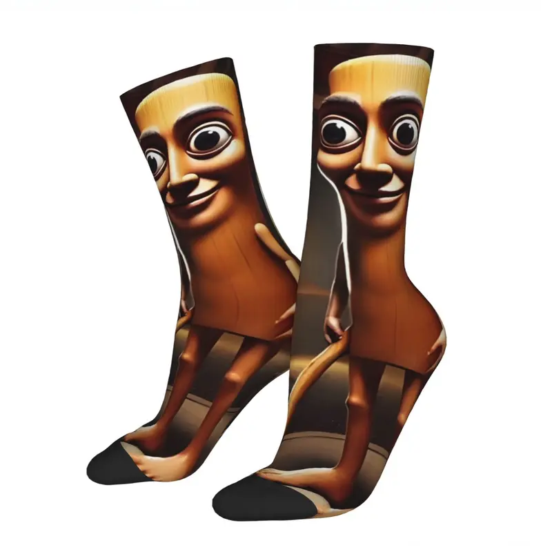 1 Pair Funny Crazy Tube Socks for Men, Funky Socks, Wacky Socks, Novelty Socks, Spandex Socks, Tung Tung Tung Sahur Brainrotwear, Hip Hop Style, Best-Selling Memes Print Design, Perfect Christmas Gift, Socks Pairs