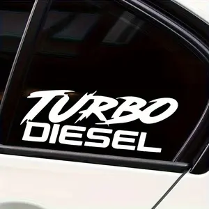 1 Piece Turbo Diesel Sticker, Peel and Paste Pattern, Suitable for Car, Wall, Laptop, Mobile Phone, Truck, Window Sticker