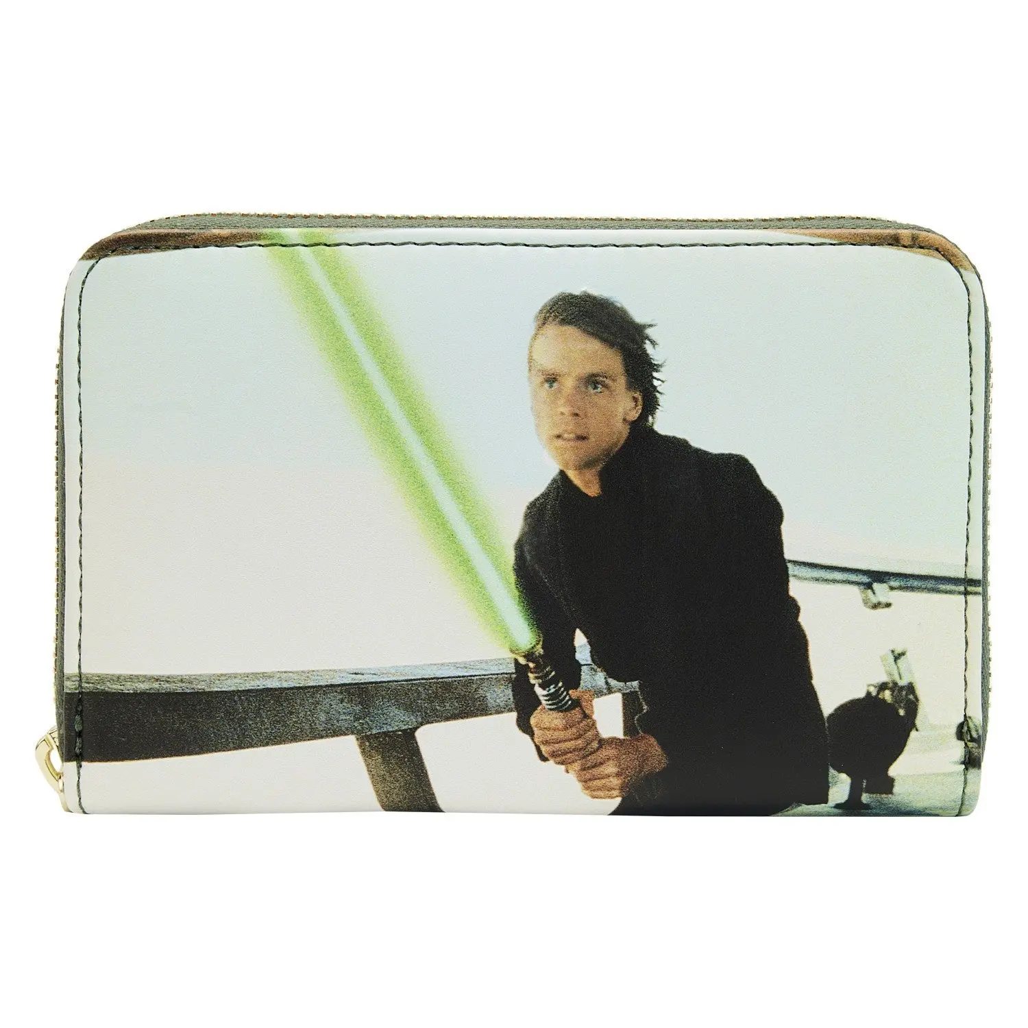 Star Wars Wallet by Loungefly, Return of the Jedi Final Frames Printed Vegan Leather Zip Around with ID Holder, Polyurethane, Printed Details, Sturdy Metal Hardware