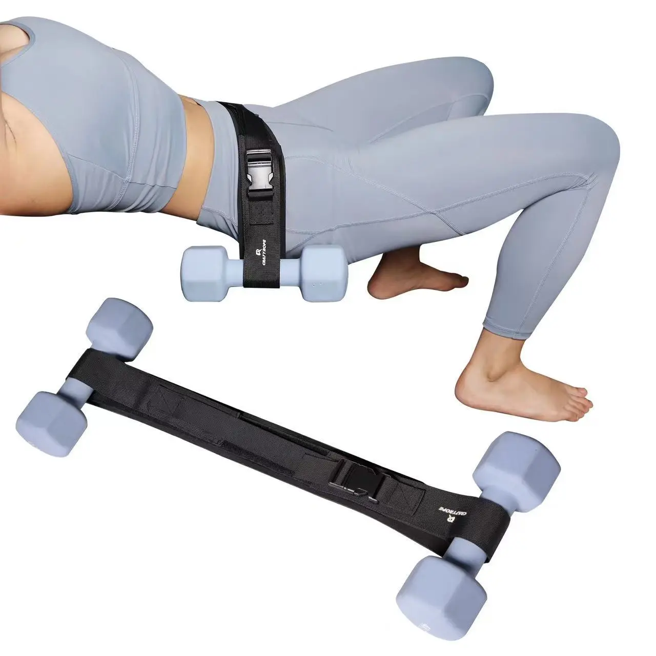 Hip Training Hip Bridge Belt Weight Bearing Fitness Dumbbell Workout Belt Belt Belt Hip Thrust Belt Barbell Training