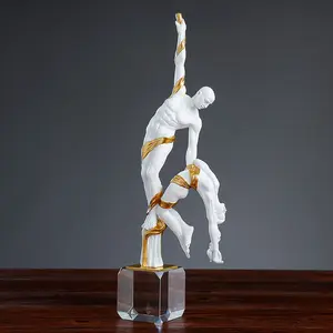 Elegant European Character Sculpture in Resin