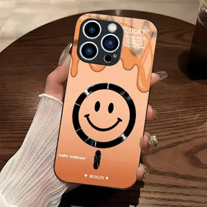 Drip Smiley Face Chrome MagSafe Case for [iPhone 14 Pro Max], Richlife Edition Protective Cover 952