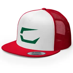 RIVEMEG Ash Ketchum Cosplay Alternate Universe Trucker Hat Flat Bill High Crown Adjustable Cap - Adult Size