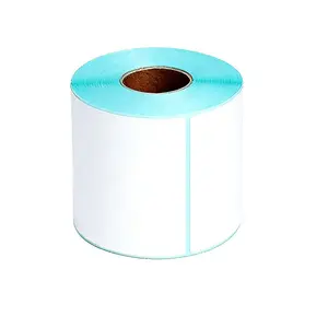 Thermal Paper Roll 100x100mm, Thermal Labels Printer Tape, Adhesive Shipping Label Stickers, 1 Roll 500 Sheets