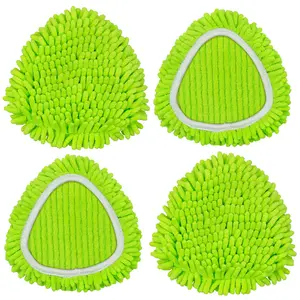 Chenille Duster Mop Head Compatible with O Cedar Mop Easywring 1-Tank System, Microfiber Chenille Mop Pads Spin Mop Refill for Dry & Wet Use, 4 Pack