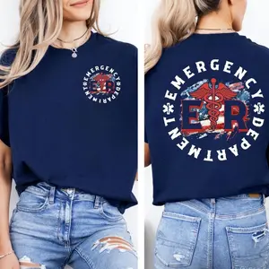 Emergency Department Nurse T-Shirt, ER Nurse Shirt, Emergency Medicine Nurse Tee, 4th Of July Nurse Gift, Nursing Tee, Patriotic Nursing Shirt For Him