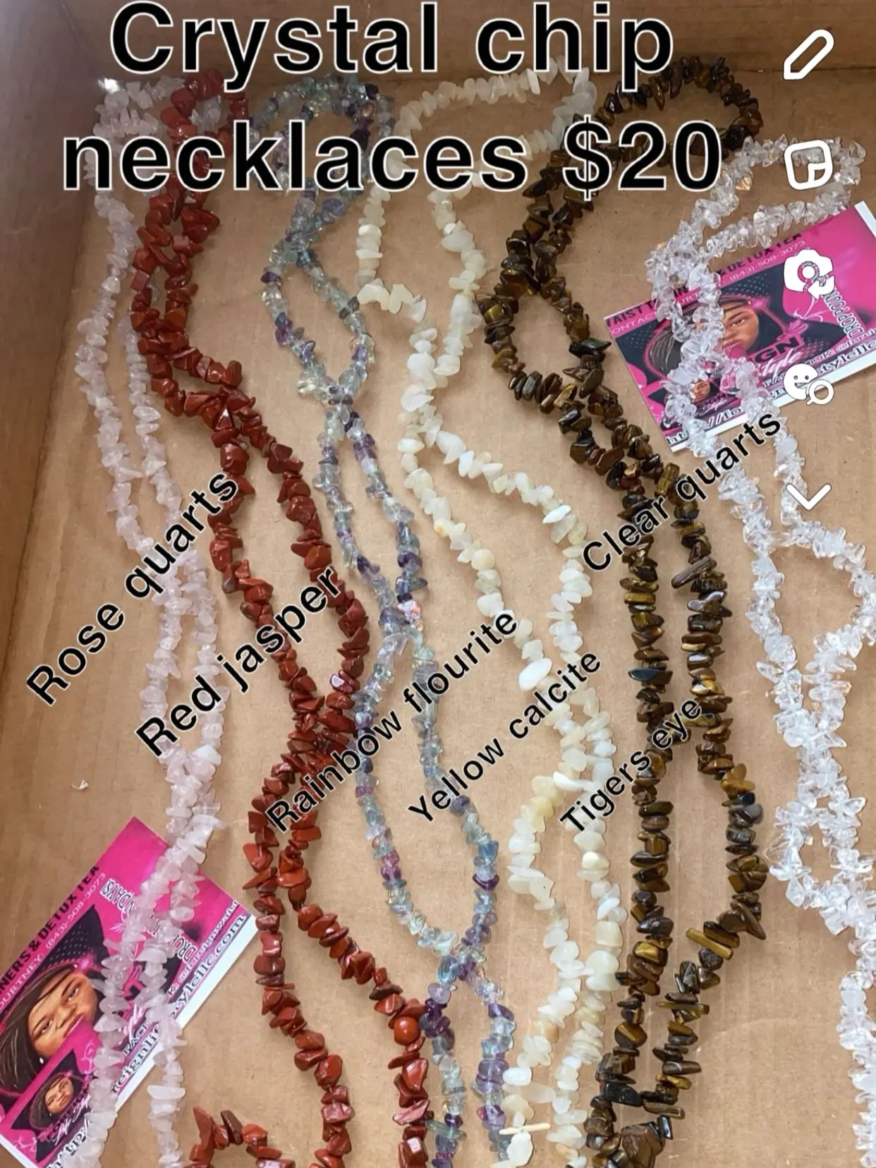 Crystal chip necklace