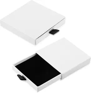 2 Pack Jewelry Gift Boxes Cardboard Jewelry Boxes, 2.9x3.1x0.7Inch Small Gift Boxes for Bracelets Earrings Necklaces Jewelry Gift (White)