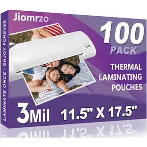 100 Pack Clear Thermal Laminating Pouches 3 Mil, Holds 11 x 17 Inch Sheets, 11.5 x 17.5 Inch Round Corner Laminating Sheets for Laminator