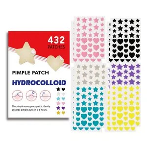 432pcs Pimple Patches for Face, Hydrocolloid Acne Patches, Blemish Patches, Cute Star Zit Covers, Colorful Spot Stickers with Tea Tree, Salicylic Acid & Cica Oil, Blemish Barrier Patches