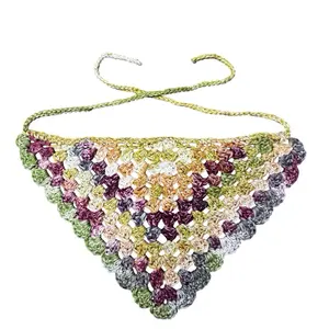 Cotton crochet bandana hair scarf