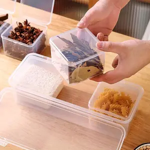 Sealed Storage Box | Holds All Condiment Sachets | Multi-Compartment Design.New transparent high-quality airtight spice storage box with dividers, perfect for kitchen organization and all-around storage organization at home.