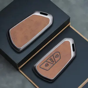 Alloy Car Key Case Cover Shell Fob for Vw Volkswagen Golf 8 ID.3 ID.4, Skoda Octavia A8 Mk4 Mk8 Gti R, Seat Leon Mk4 Cupra Formentor