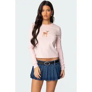 Bambi Bow Long Sleeve Top