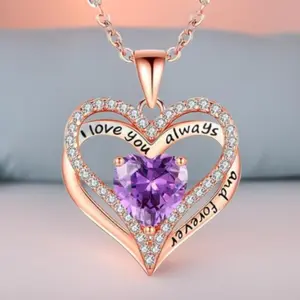 Infinity Heart Zodiac Necklace for Women – Sparkling Crystal Pendant Jewelry Inspired by the 12 Zodiac Signs, Romantic Love Symbol Necklace Gift for Girlfriend, Wife, Birthday, Anniversary,summervibes