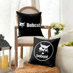 B-Bobcat brand Cushion Cover Summer Linen Pillow Case Breathable Eco-Friendly Natural Fabric Cushion Cover, Double-Sided Print Decorative Pillow Cover with Invisible Zipper, Durable Sofa Couch Pillowcase for Living Room Home Decor