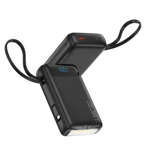 20000mAh portable power bank, Travel Battery Pack, Multifunctional high power, Type-C input/output, charger with LED digital display, with bright lighting, PD20W fast charging, outdoor camping activity mobile phone accessory, suitable for iPhone, Galaxy