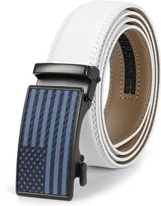 Men's Belts Leather Ratchet Dress Belts for Men with Adjustable Slide Buckle in  Box