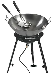 22″ Carbon Steel Wok Kit w/ Big Kahuna Burner