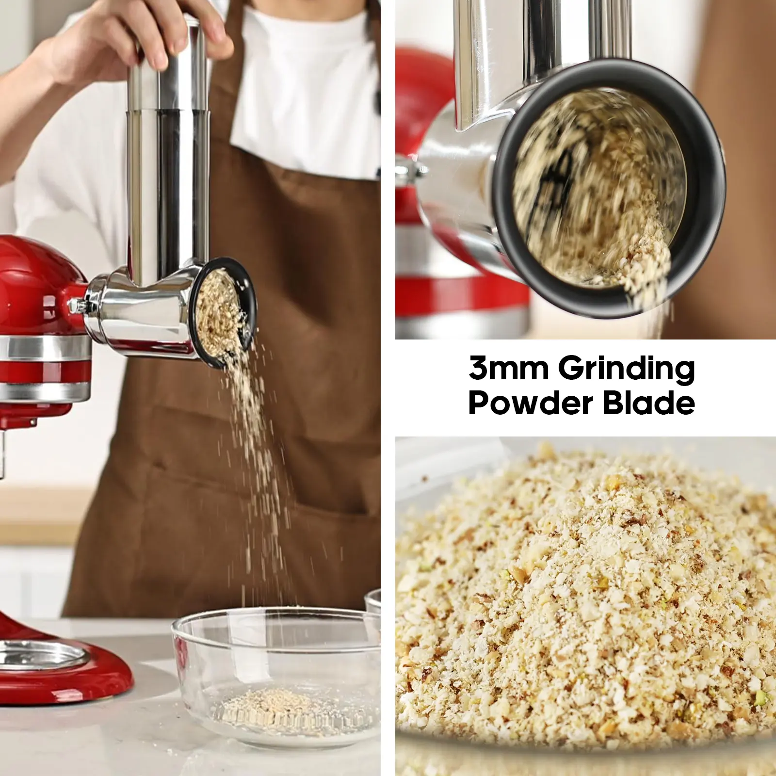 GVODE Stainless Steel Slicer Shredder Attachment for KitchenAid