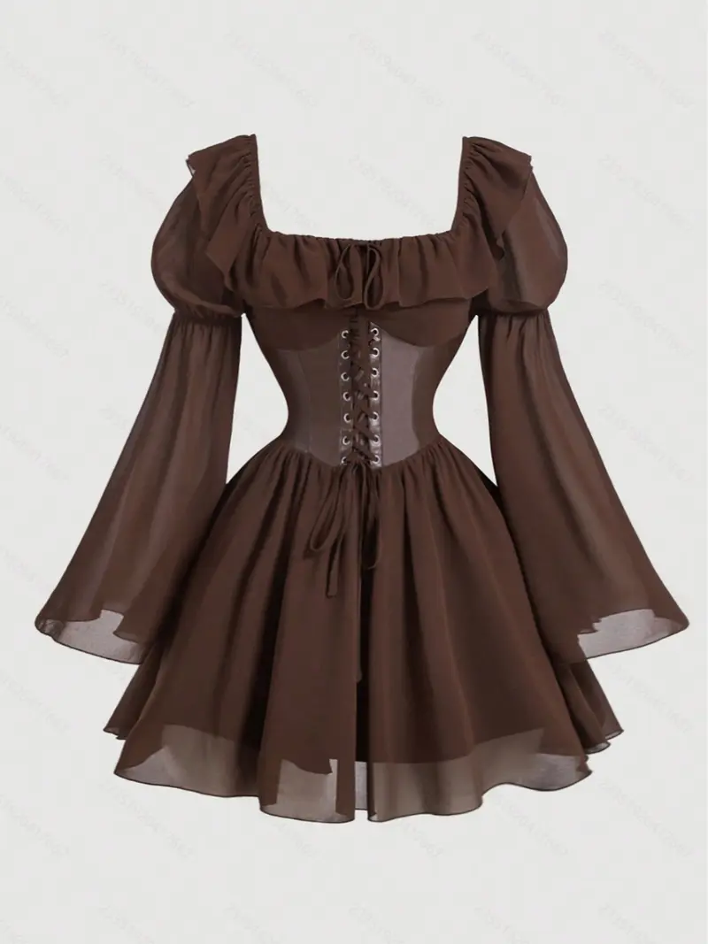 green emerald velvet dress Unique Vintage Pink Fall Treats Print Button Front Swing Dress