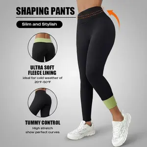 2025 FW  Warm Winter Women‘s Fleece Lined Active Pants Thick Soft Tummy Control Termal Warm Winter Shaping Pants