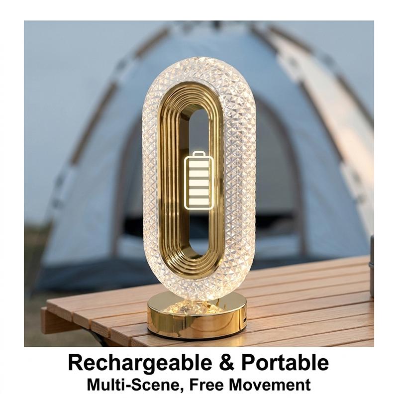 1 Luxury Crystal Runway Desk Lamp USB Powered Dimmable with Push Button 3-Color Adjustable Acrylic Base LED Lights Ideal for Bedroom Living Room Party & Dinner Decor Perfect Gift Choice