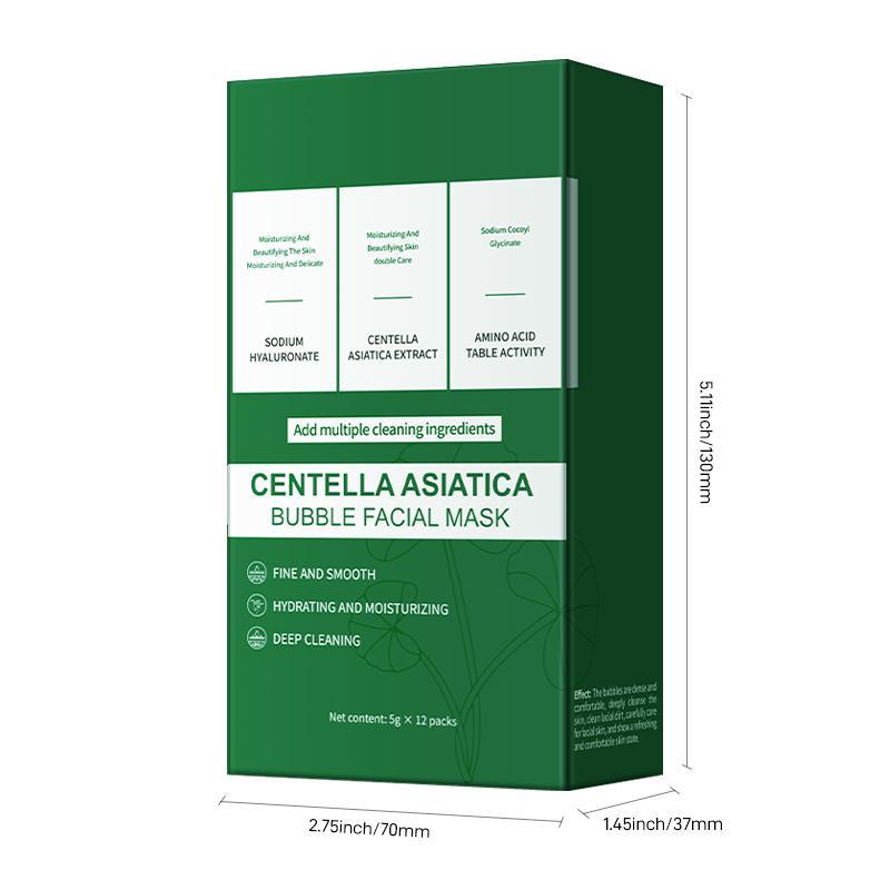 P Centella Asiatica Bubble Facial Mask - Deep Cleansing & Moisturizing - Removes Blackheads & Controls Oil - Comfortable & Hygienic - Ideal for Refreshing Skin State