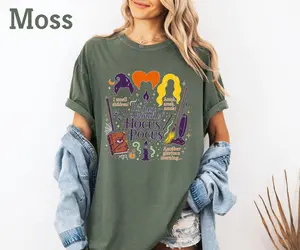 Comfort Colors®It's Just a Bunch of Hocus Pocus Sweatshirt, Halloween Party TShirt, Hocus Pocus, Sisters Tee, Halloween Spooky Season Shirt Gift