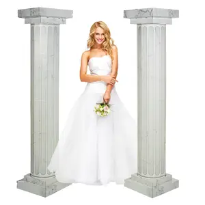 6 Ft. Marble-Look Cardboard Fluted Column Decorations - 2 Pc.