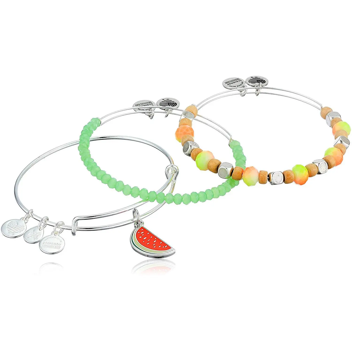 Alex and Ani Color Infusion - One in a Melon Set of 3 Bracelet Expandable A18SETOIAMSS