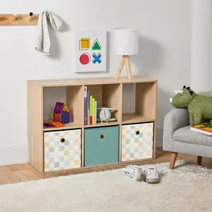 Mainstays 11-Inch 6-Cube Storage Organizer - Compact Shelving Unit for Home & Office Use