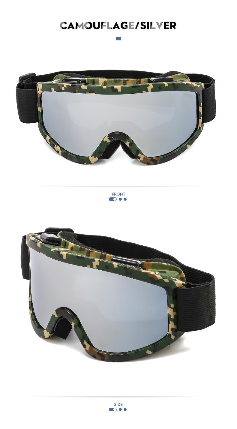 Large Frame Ski Goggles for Men Women Colored Lens Anti-Fog Anti-Glare Snowboard Goggles Wide Vision Sponge Padding Comfortable Fit Snow Goggles for Skiing Snowboarding Winter Outdoor Sports Mountain Riding