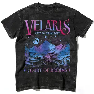 Velaris City of Starlight The Night Court Bookish Fantasy Aesthetic Washed Tshirt