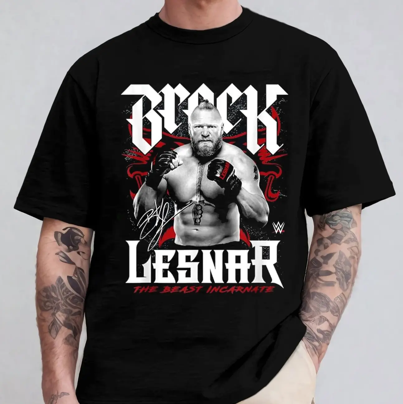 Brock Lesnar Graphic T Shirt Beast Mode Wrestling Fan Tee HY1550