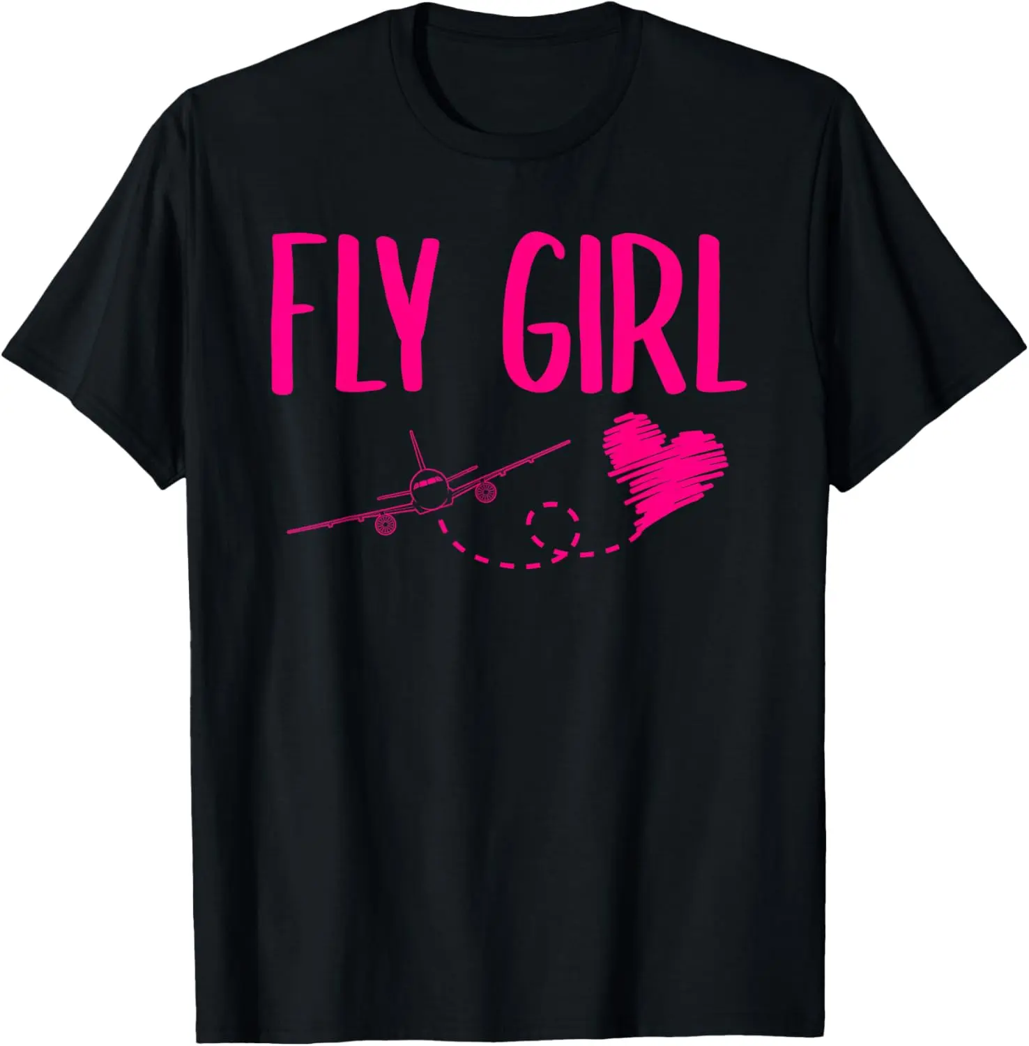 Cotton(pure) Plane Airplane Flying Pilot Aircraft Aviation Fly Girl T-Shirt