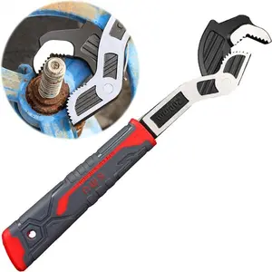 Adjustable Multi-functional Self-locking Pipe Wrench Tool, Industrial Grade Universal Soft Grip Plumbing Pipe Wrench, Self-adjusting Spanner, Heavy Duty Wrench, Multifunctional Wrench