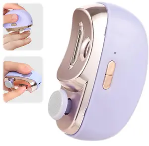Electric Nail Clipper, Portable Electric Nail Clipper & Polisher, Rechargeable Nail Trimmer with LED Light & Nail File, Effortless Nail Cutter & File with Nails Scraps Storage, Safe, Quiet, Nail Care Tool for Elderly, Family, Friend, Birthday Gift