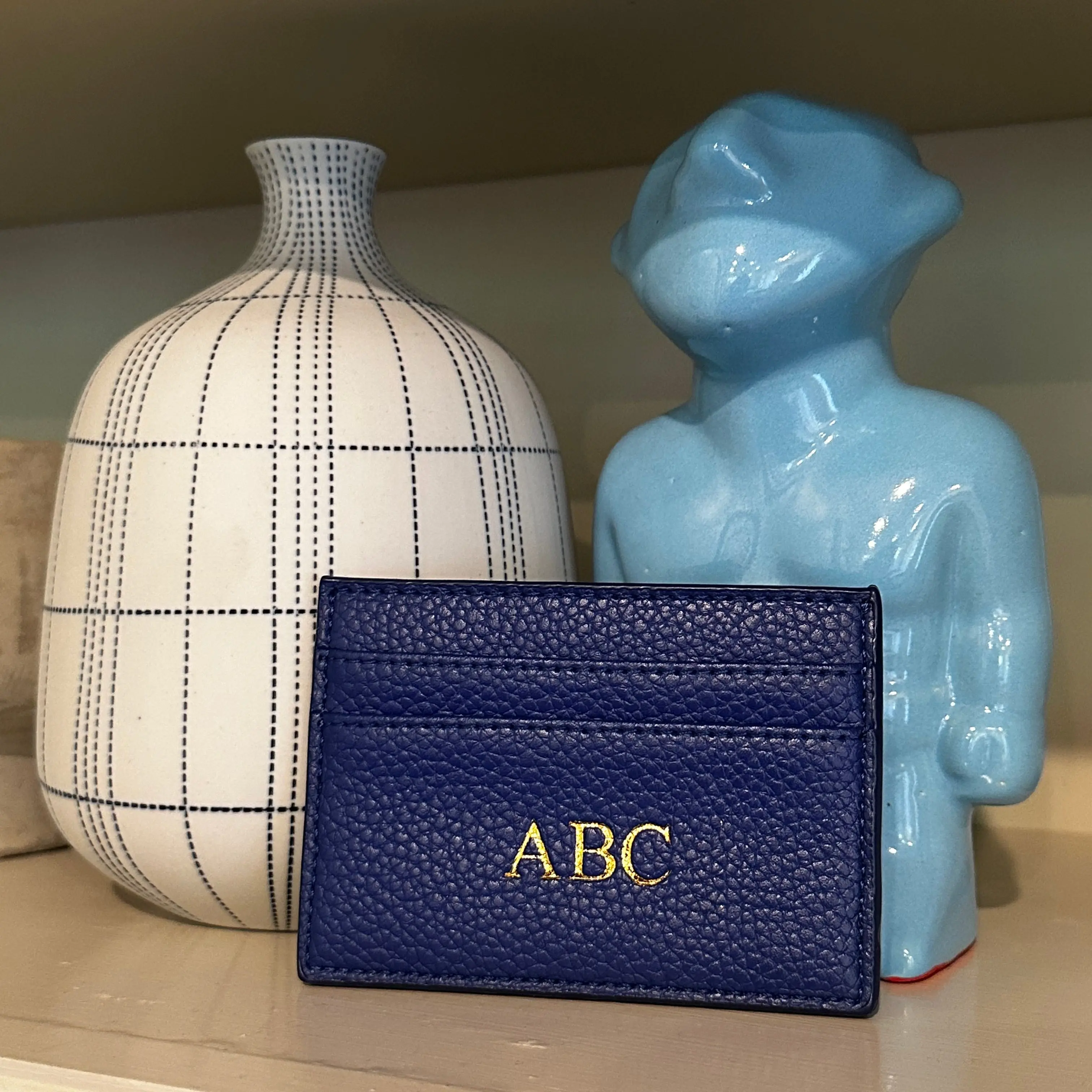The Classic | Monogramed Leather Cardholder
