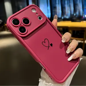 Phone Case: Soft Shell Protective Case Suitable for iPhone 17 E Air Pro ProMax iPhone16 15 14 Plus 13 12 Mini 11 X XS XR, Heart, Etc. It Comes with a Compact Hug-style Full Coverage Enhanced Lens Protection