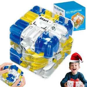 3D Rolling Ball Maze Cube, Large Labyrinth 3D Puzzle Maze Cubes, Puzzle Mazes Cube, Engaging Brain Teaser Toy, Helps Relieve Stress and Cultivate Logical Thinking