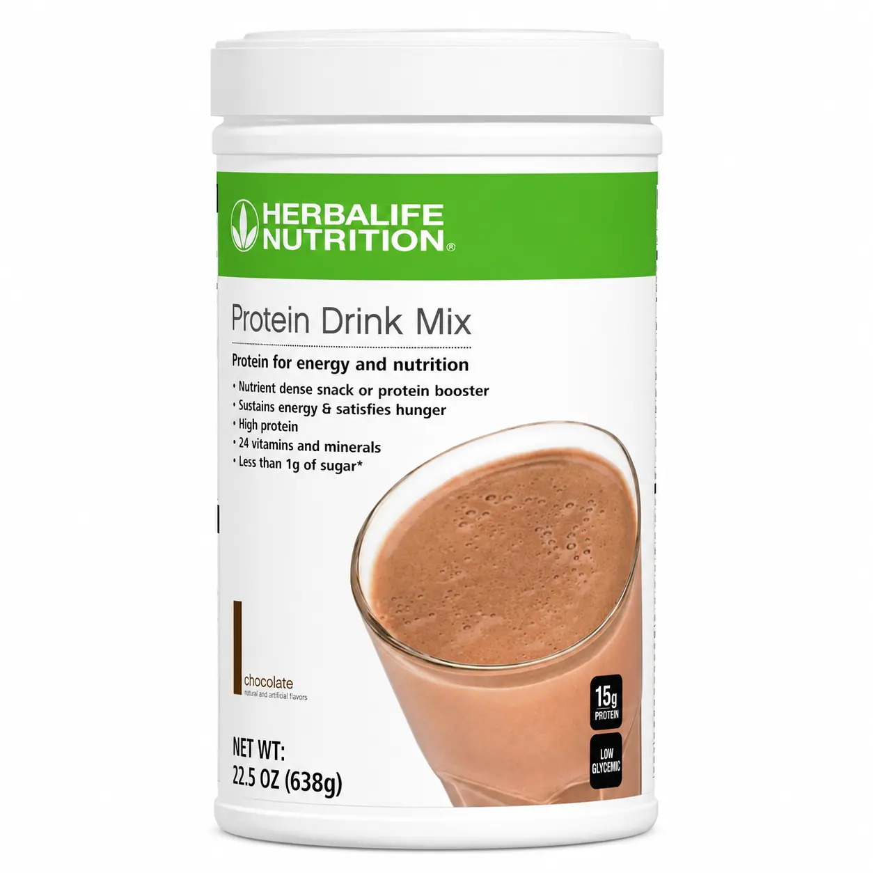 Herbalife Protein Drink Mix Chocolate 638 g Plant Based Protein Powder Chocolate Flavor Daily Nutrition Protein Beverage Mix Easy to Mix Dietary Supplement Vegetarian Protein Blend Smoothie Mix Complete Protein Drink Powder 638 g Canister