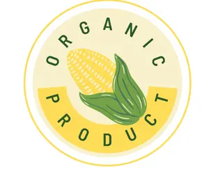 Retro Illustration Organic Product Label Circle sticker 1 inch sticker