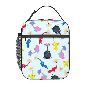 Fashion Pikmin Lunch Box for Men & Women, Pikmin merch Insulated Lunch Bag and Pikmin 4  Cooler Tote. Reusable & Leakproof, Portable for Office, Work and Picnic